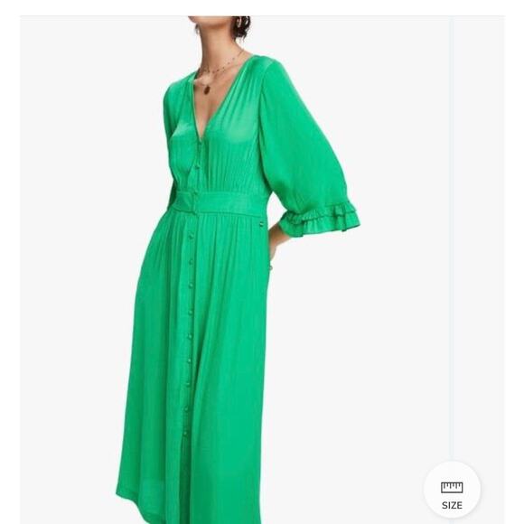 Scotch & Soda Dresses & Skirts - SCOTCH & SODA - V-neck A-line Dress with Ruffle-size large